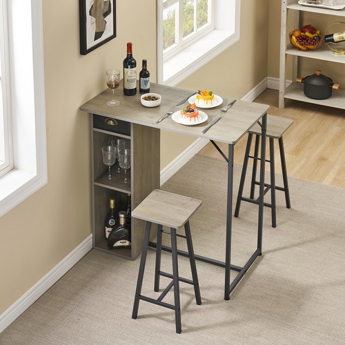 Space saving breakfast bar set - breakfast,