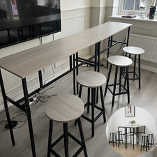 6 Piece Industrial Bar Table