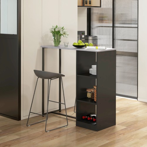 Bar table with wine - table, rack,