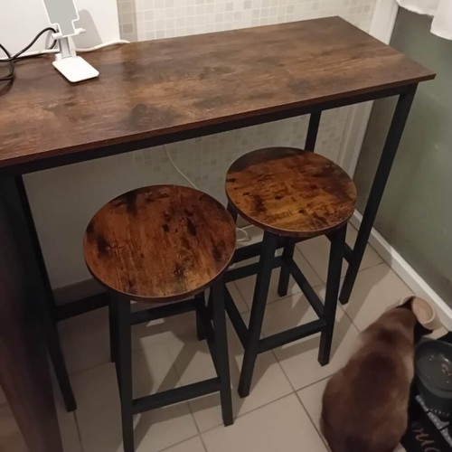 Breakfast bar table and stools - bar,