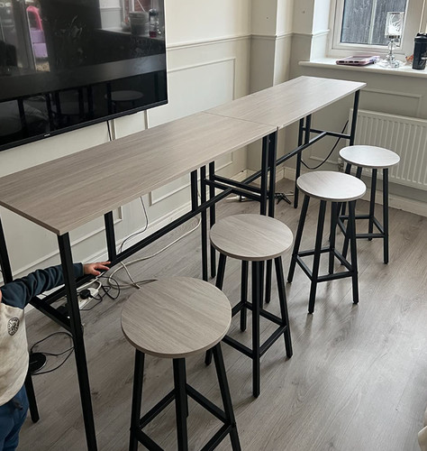 Breakfast bar table set - bar, 4