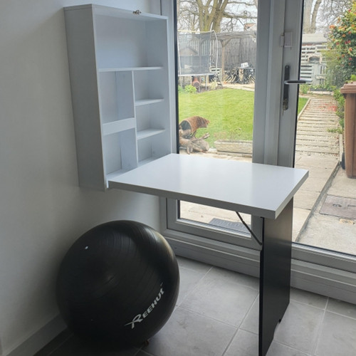 Folding wall mounted desk - wall, drop