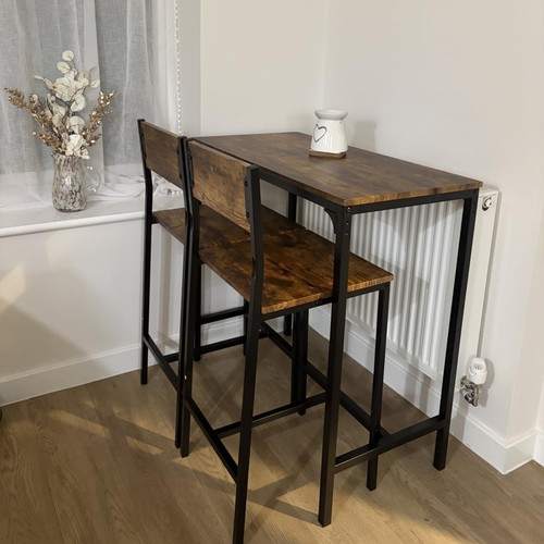 Breakfast bar table and stools - table,
