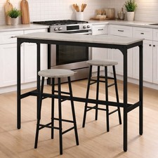 Breakfast Bar Table And 2